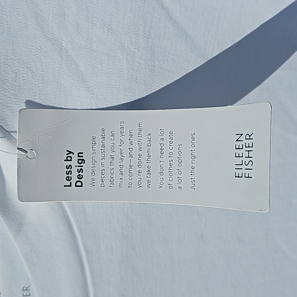 NWT Eileen Fisher White Mock Neck Top - Picture 6 of 7